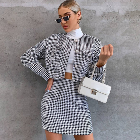 Tight-Fitting Dress Top Jacket Suit